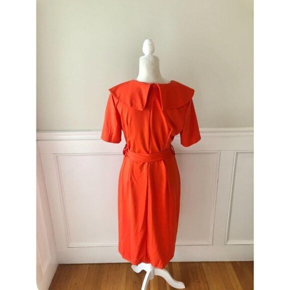 Metamorphosis Girl Orange Stretch Midi Dress - Picture 5 of 6
